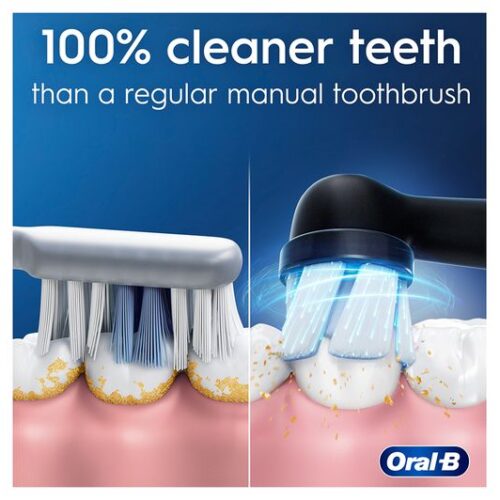 ORAL B iO 2 Electric Toothbrush Set - Night Black & Calm Pink Duo