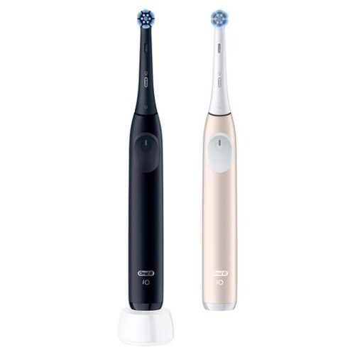 ORAL B iO 2 Electric Toothbrush Set - Night Black & Calm Pink Duo