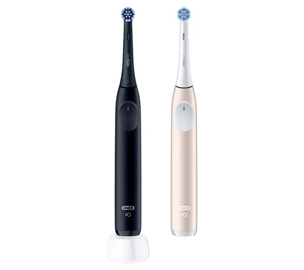 ORAL B iO 2 Electric Toothbrush Set - Night Black & Calm Pink Duo